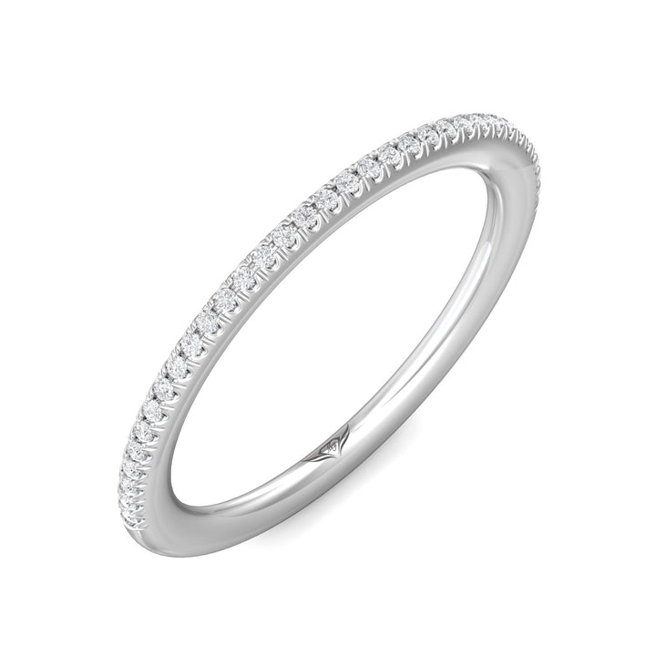 Platinum White Micropave Wedding Band from the Micropave collection - DWBMH27XS_PlatW