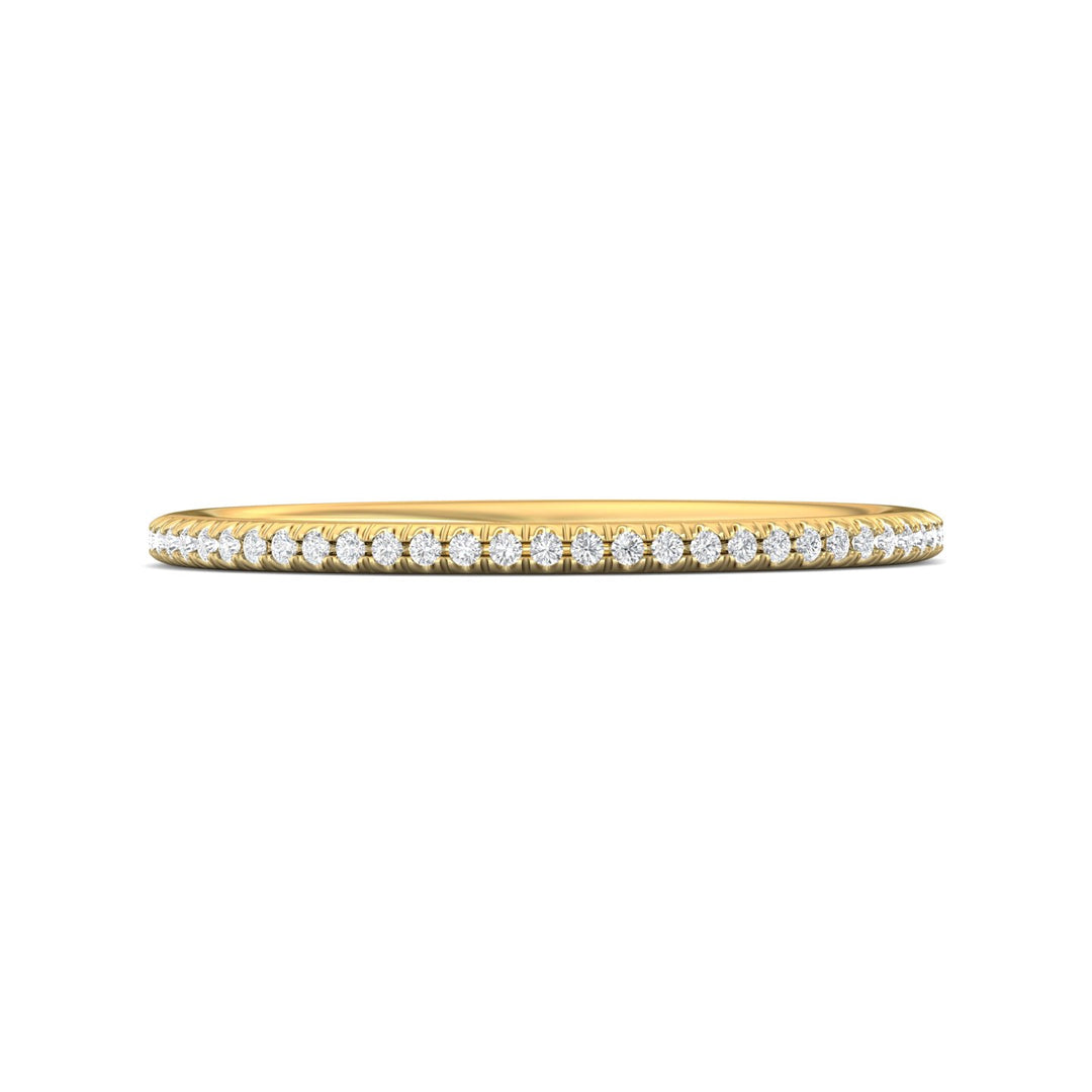14K Gold Yellow Micropave Wedding Band from the Micropave collection - DWBMH27XS_14KY