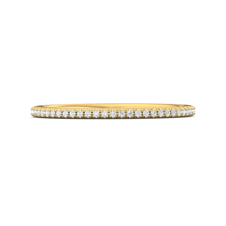 14K Gold Yellow Micropave Wedding Band from the Micropave collection - DWBMH27XS_14KY