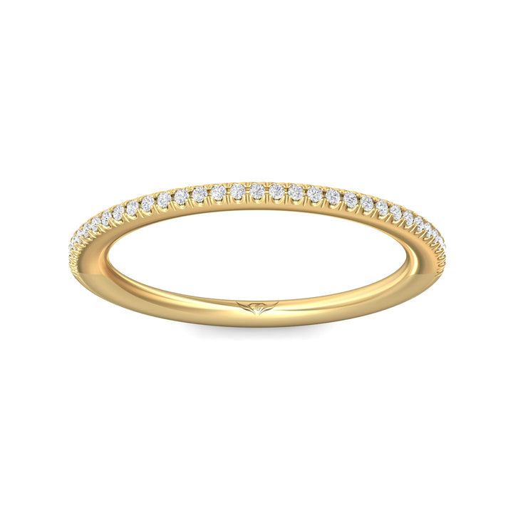 14K Gold Yellow Micropave Wedding Band from the Micropave collection - DWBMH27XS_14KY