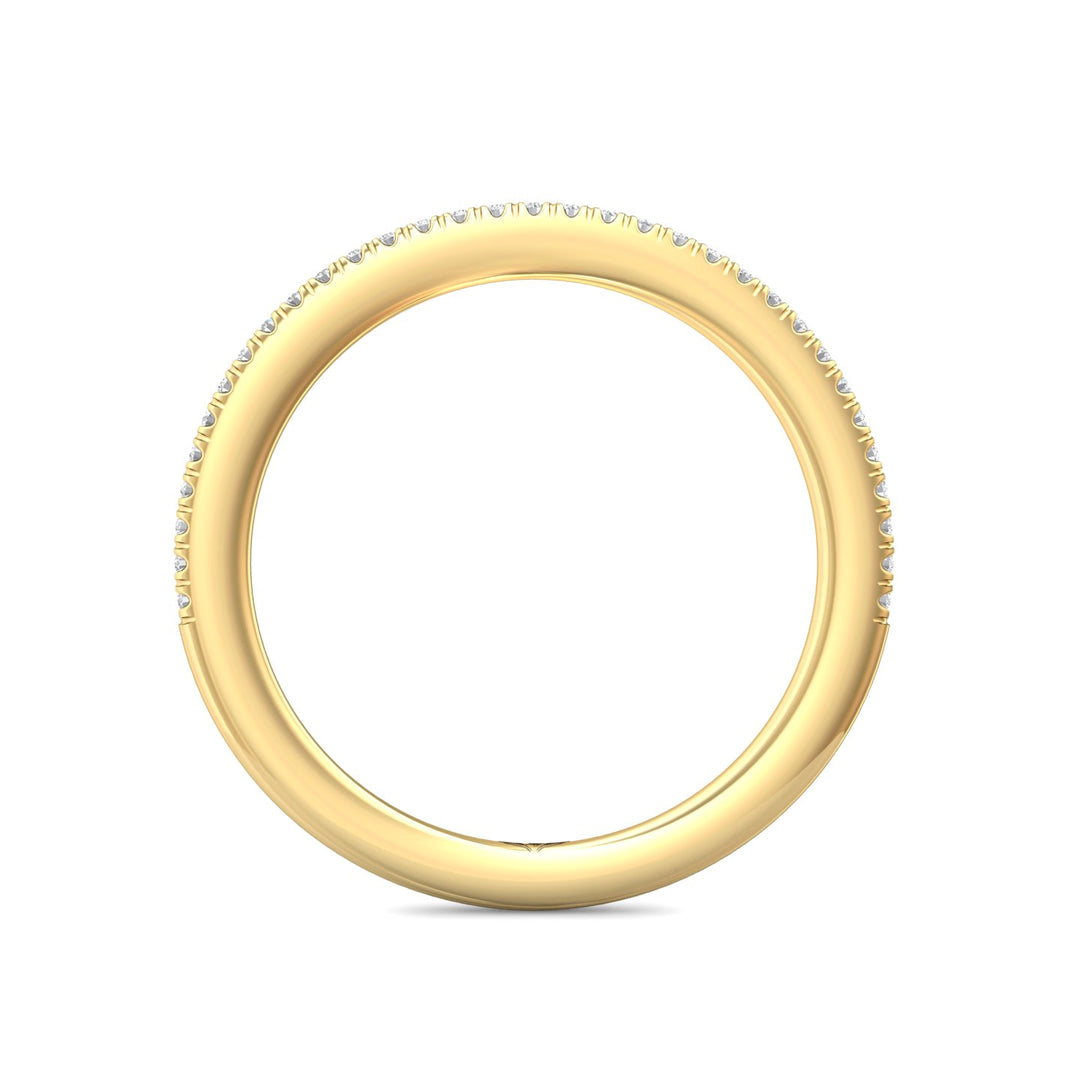 18K Gold Yellow Micropave Wedding Band from the Micropave collection - DWBMH27XS_18KY