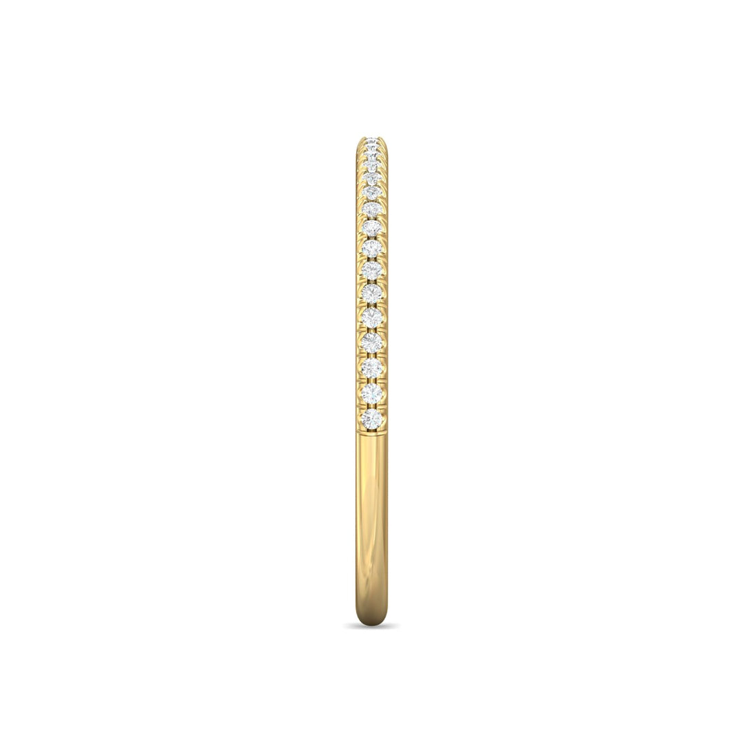 14K Gold Yellow Micropave Wedding Band from the Micropave collection - DWBMH27XS_14KY