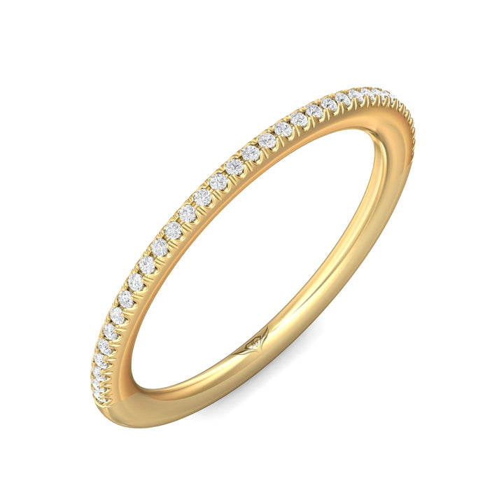 18K Gold Yellow Micropave Wedding Band from the Micropave collection - DWBMH27XS_18KY