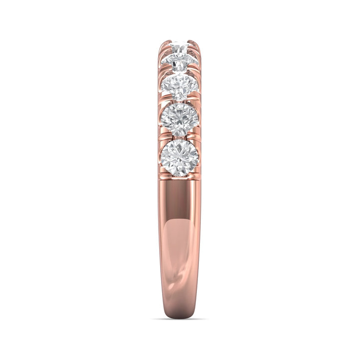 14K Gold Pink Micropave Wedding Band from the Micropave collection - DWBMH34L_14KP