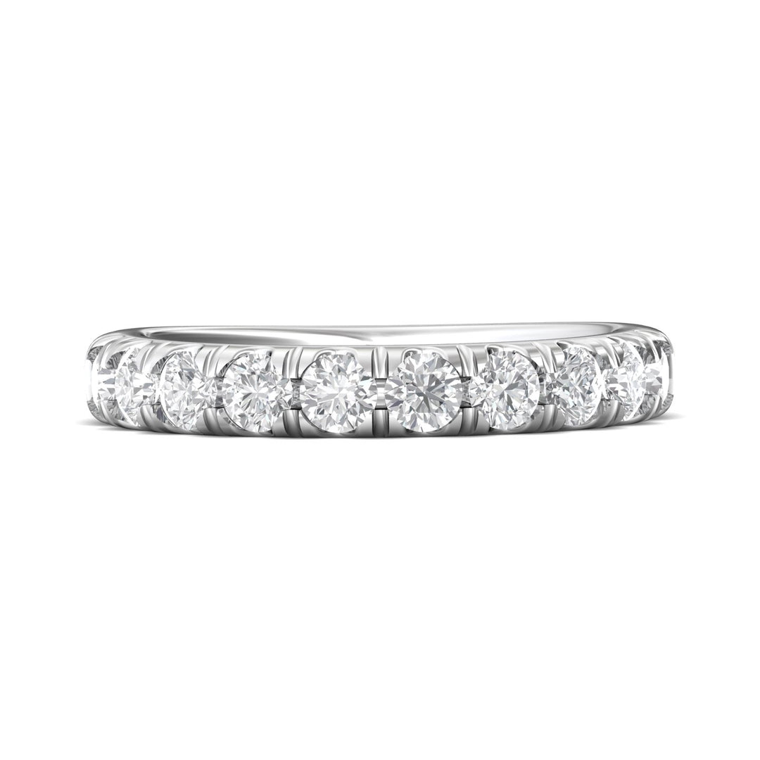 Platinum White Micropave Wedding Band from the Micropave collection - DWBMH34L_PlatW