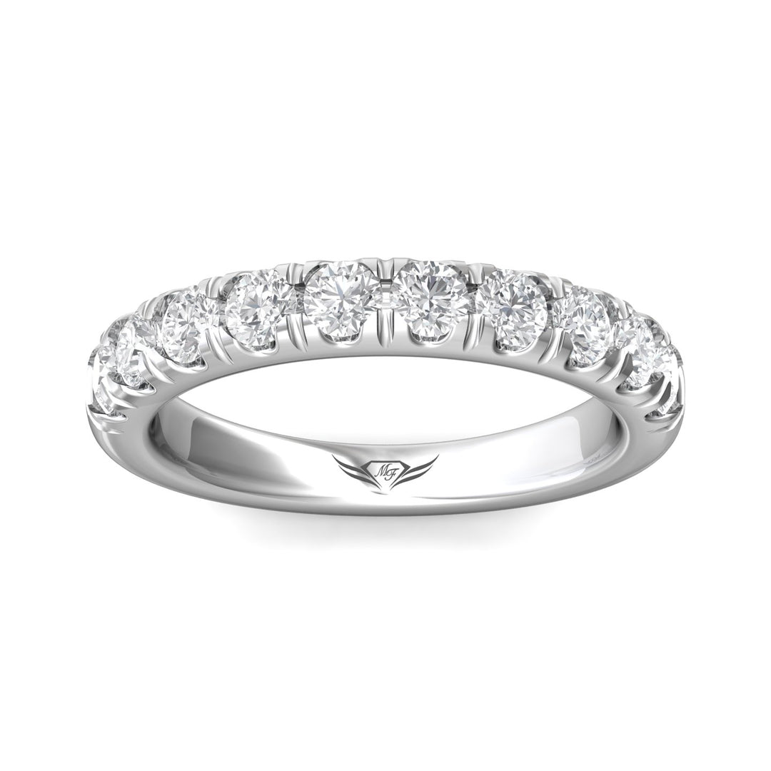 Platinum White Micropave Wedding Band from the Micropave collection - DWBMH34L_PlatW