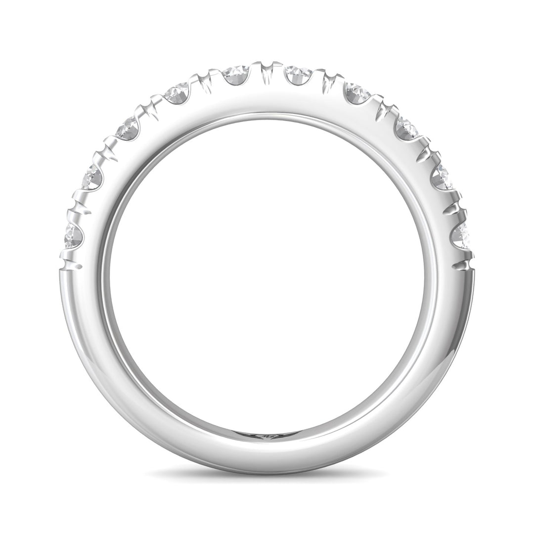 Platinum White Micropave Wedding Band from the Micropave collection - DWBMH34L_PlatW