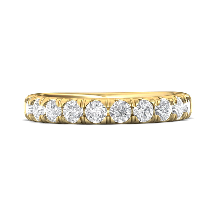 14K Gold Yellow Micropave Wedding Band from the Micropave collection - DWBMH34L_14KY