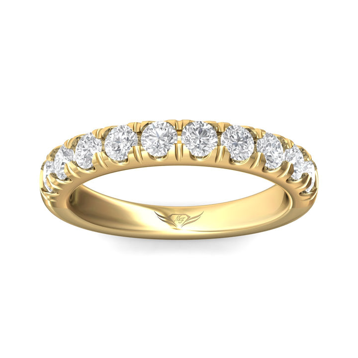 14K Gold Yellow Micropave Wedding Band from the Micropave collection - DWBMH34L_14KY