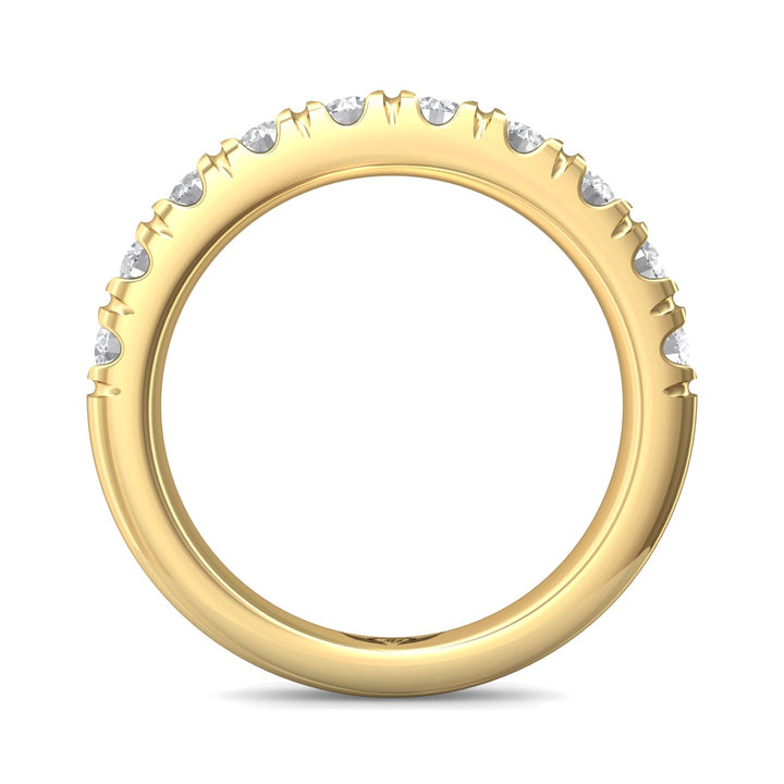 18K Gold Yellow Micropave Wedding Band from the Micropave collection - DWBMH34L_18KY