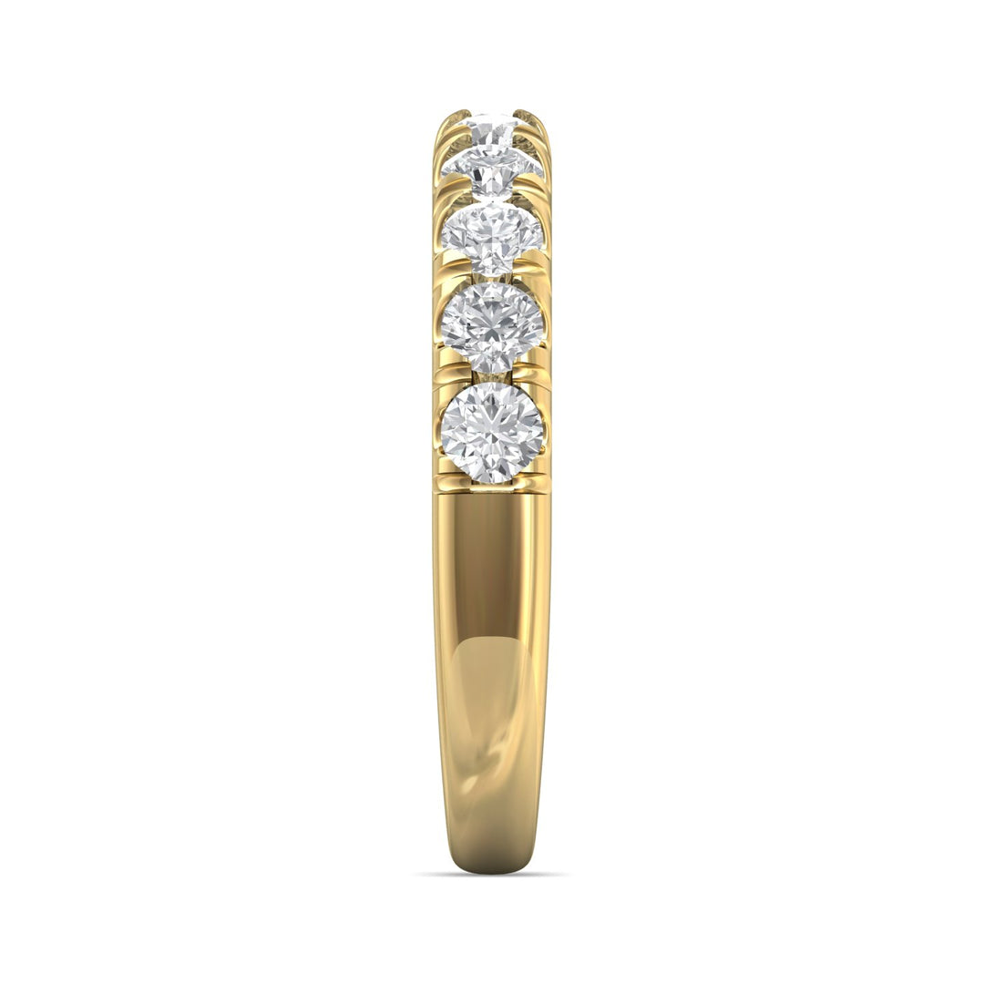 18K Gold Yellow Micropave Wedding Band from the Micropave collection - DWBMH34L_18KY