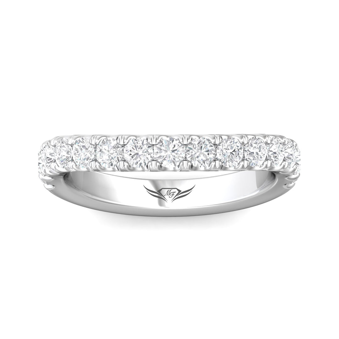 Platinum White Micropave Wedding Band from the Micropave collection - DWBMH40M_PlatW