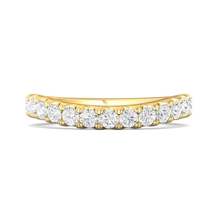 14K Gold Yellow Micropave Wedding Band from the Micropave collection - DWBMH40M_14KY