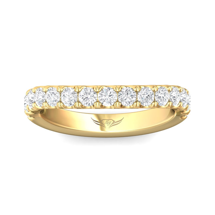 14K Gold Yellow Micropave Wedding Band from the Micropave collection - DWBMH40M_14KY