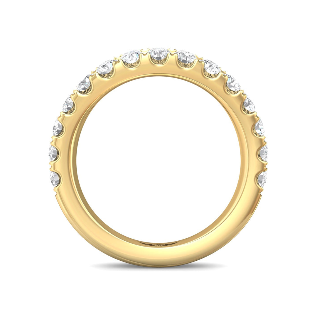 18K Gold Yellow Micropave Wedding Band from the Micropave collection - DWBMH40M_18KY