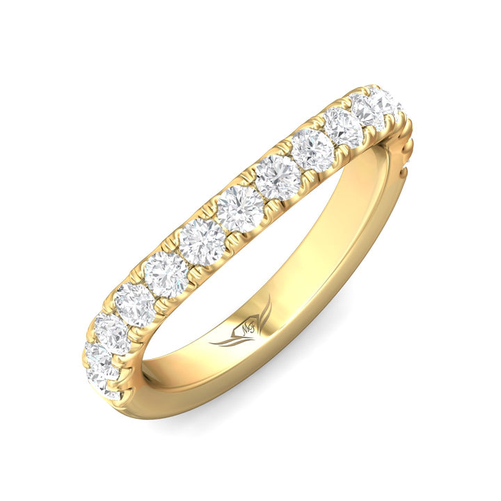 14K Gold Yellow Micropave Wedding Band from the Micropave collection - DWBMH40M_14KY