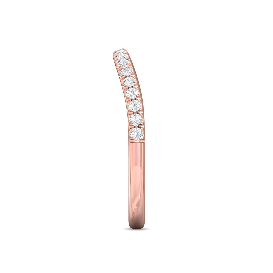 14K Gold Pink Micropave Wedding Band from the Micropave collection - DWBMH40XS_14KP