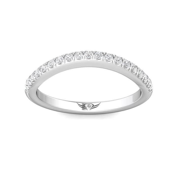 Platinum White Micropave Wedding Band from the Micropave collection - DWBMH40XS_PlatW