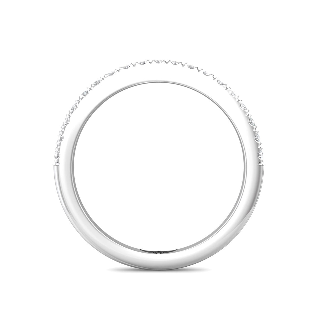 14K Gold White Micropave Wedding Band from the Micropave collection - DWBMH40XS_14KW