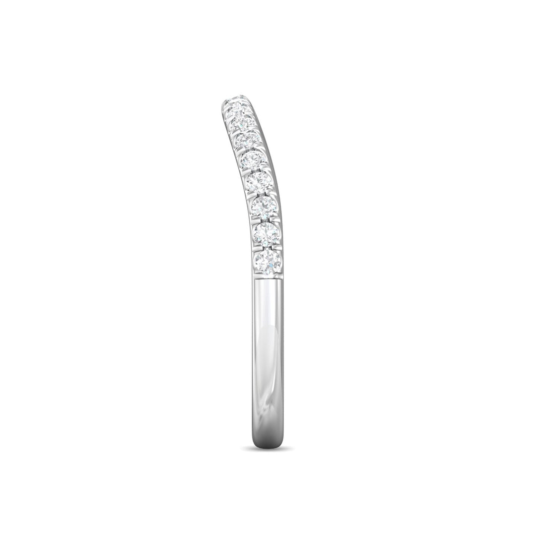 Platinum White Micropave Wedding Band from the Micropave collection - DWBMH40XS_PlatW