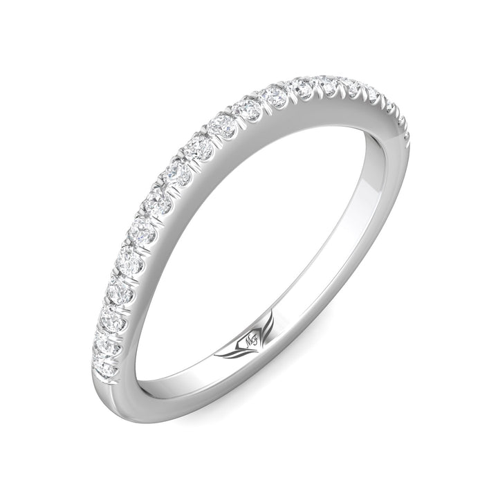 Platinum White Micropave Wedding Band from the Micropave collection - DWBMH40XS_PlatW