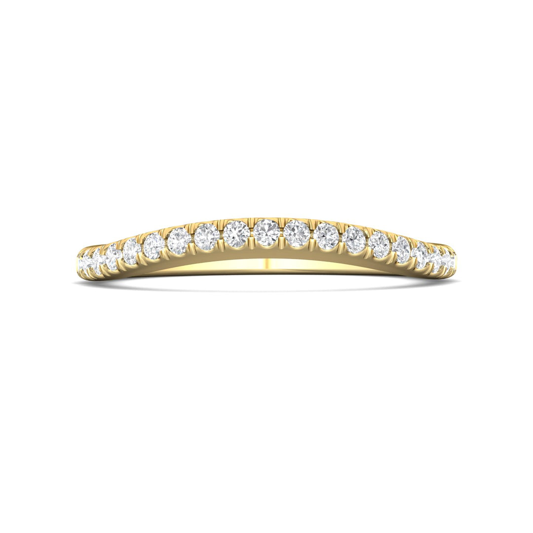 18K Gold Yellow Micropave Wedding Band from the Micropave collection - DWBMH40XS_18KY