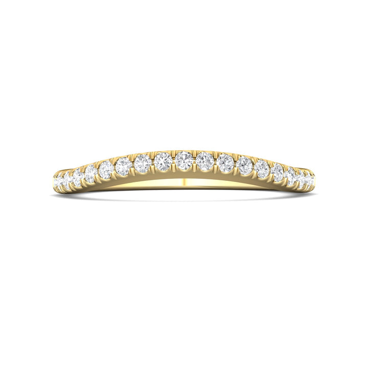 18K Gold Yellow Micropave Wedding Band from the Micropave collection - DWBMH40XS_18KY