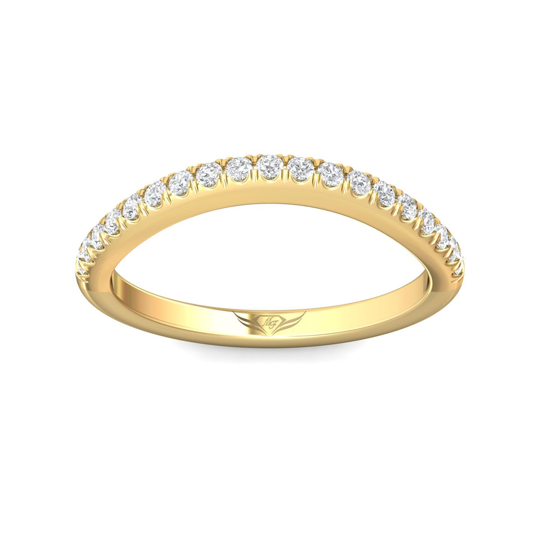 18K Gold Yellow Micropave Wedding Band from the Micropave collection - DWBMH40XS_18KY