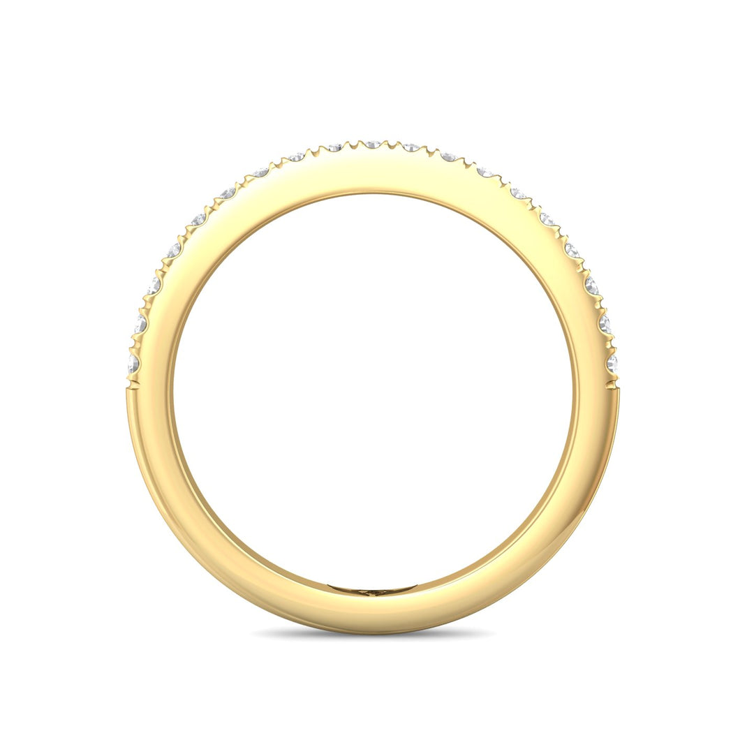 14K Gold Yellow Micropave Wedding Band from the Micropave collection - DWBMH40XS_14KY