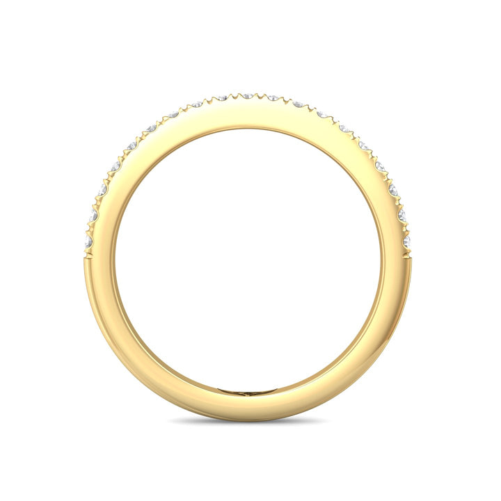 18K Gold Yellow Micropave Wedding Band from the Micropave collection - DWBMH40XS_18KY