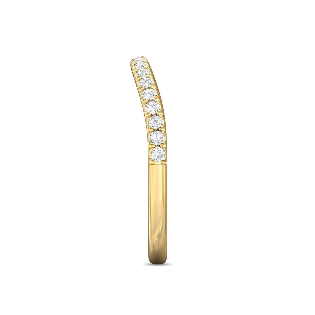 18K Gold Yellow Micropave Wedding Band from the Micropave collection - DWBMH40XS_18KY