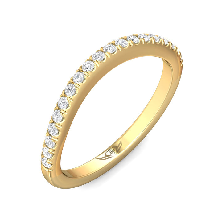 14K Gold Yellow Micropave Wedding Band from the Micropave collection - DWBMH40XS_14KY