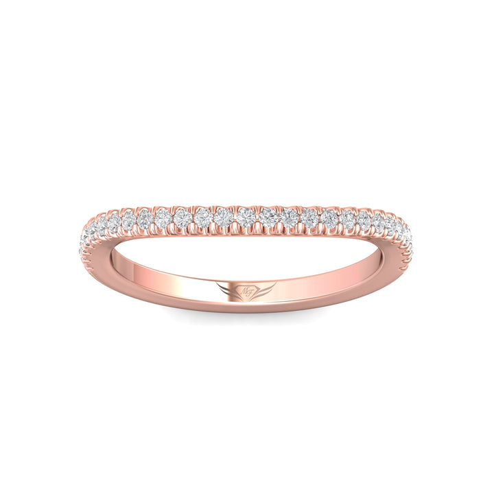 14K Gold Pink Micropave Wedding Band from the Micropave collection - DWBMH40XXS_14KP