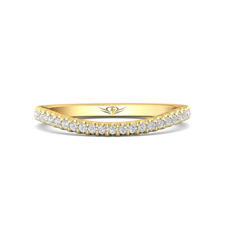 14K Gold Yellow Micropave Wedding Band from the Micropave collection - DWBMH40XXS_14KY