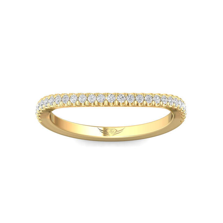 18K Gold Yellow Micropave Wedding Band from the Micropave collection - DWBMH40XXS_18KY