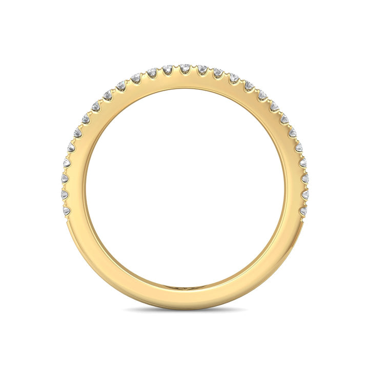 14K Gold Yellow Micropave Wedding Band from the Micropave collection - DWBMH40XXS_14KY