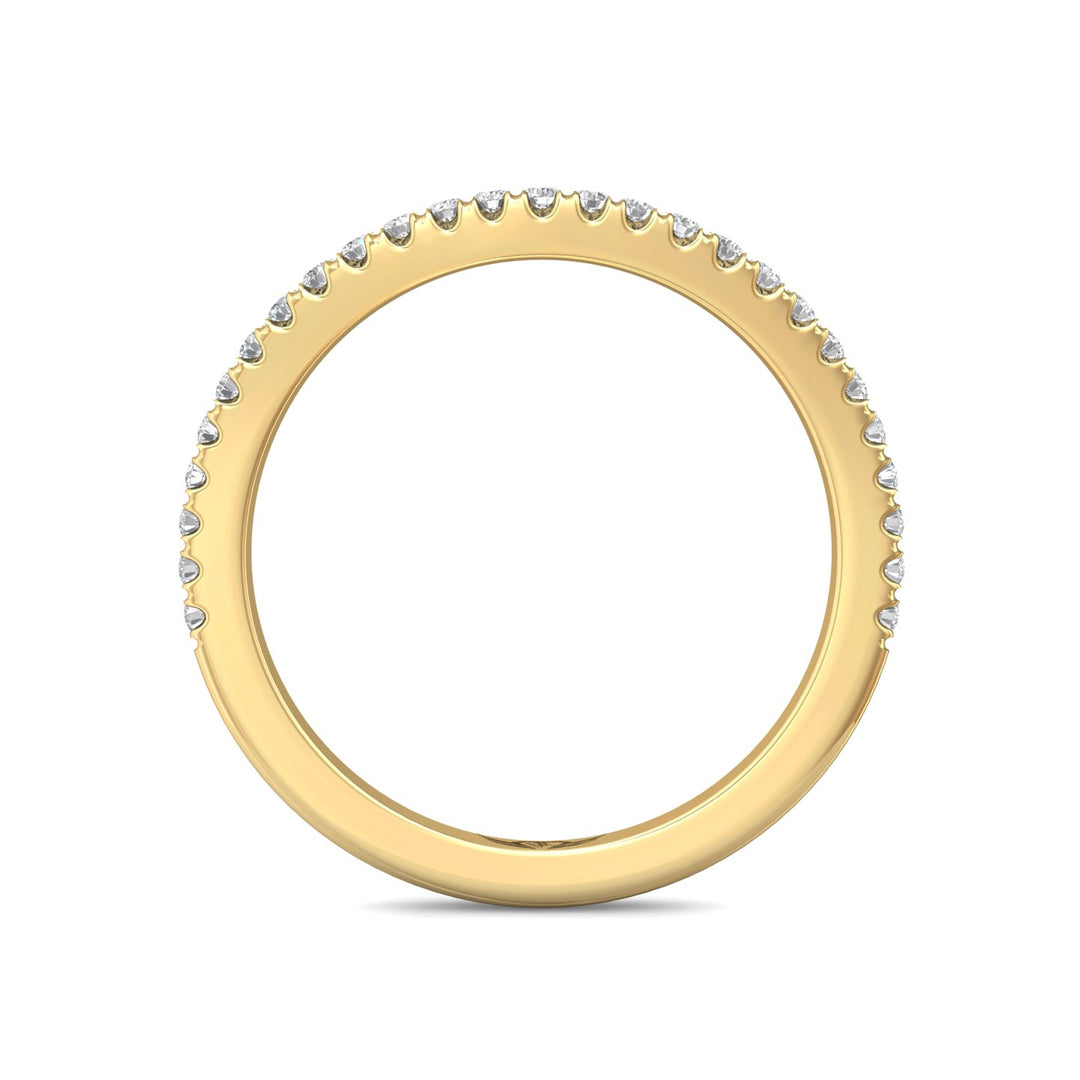 18K Gold Yellow Micropave Wedding Band from the Micropave collection - DWBMH40XXS_18KY