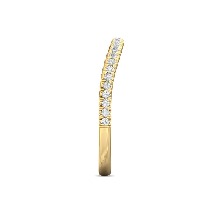 14K Gold Yellow Micropave Wedding Band from the Micropave collection - DWBMH40XXS_14KY