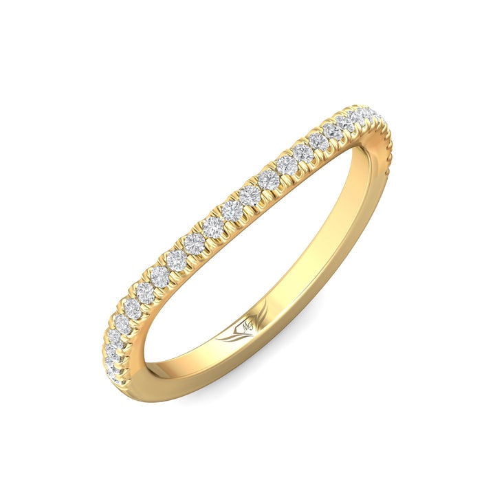 14K Gold Yellow Micropave Wedding Band from the Micropave collection - DWBMH40XXS_14KY