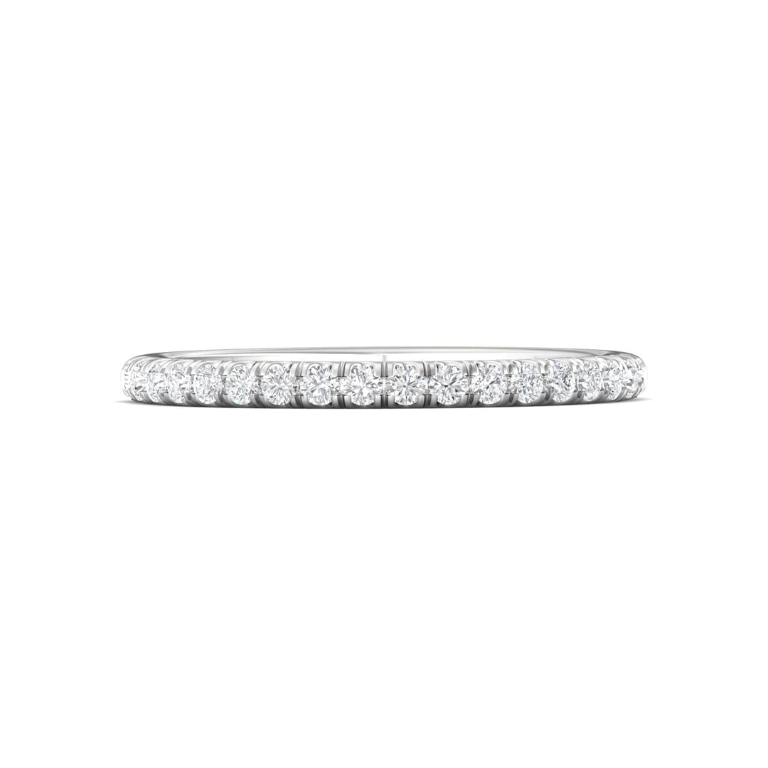 Platinum White Micropave Wedding Band from the Micropave collection - DWBMH7-18_PlatW