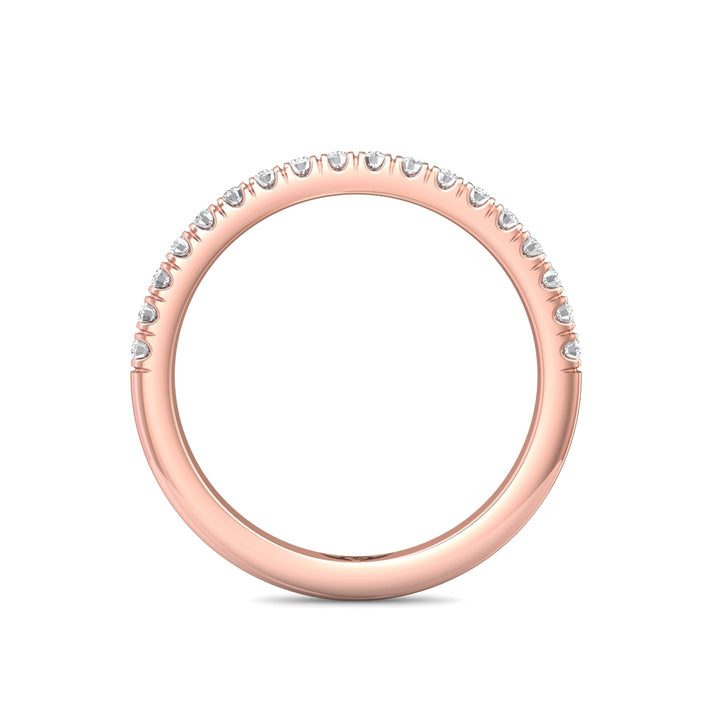 14K Gold Pink Micropave Wedding Band from the Micropave collection - DWBMH7-18_14KP
