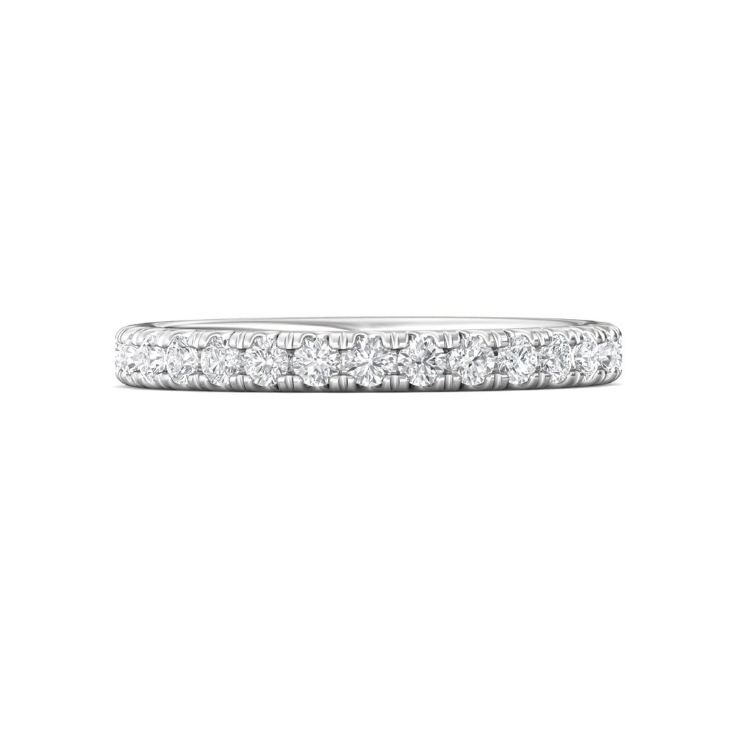 Platinum White Micropave Wedding Band from the Micropave collection - DWBMH7S_PlatW