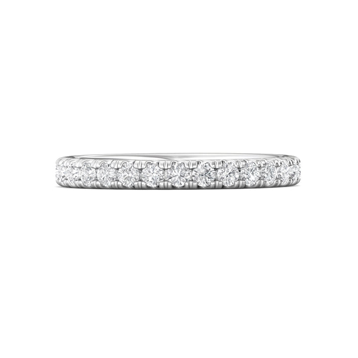 Platinum White Micropave Wedding Band from the Micropave collection - DWBMH7S_PlatW