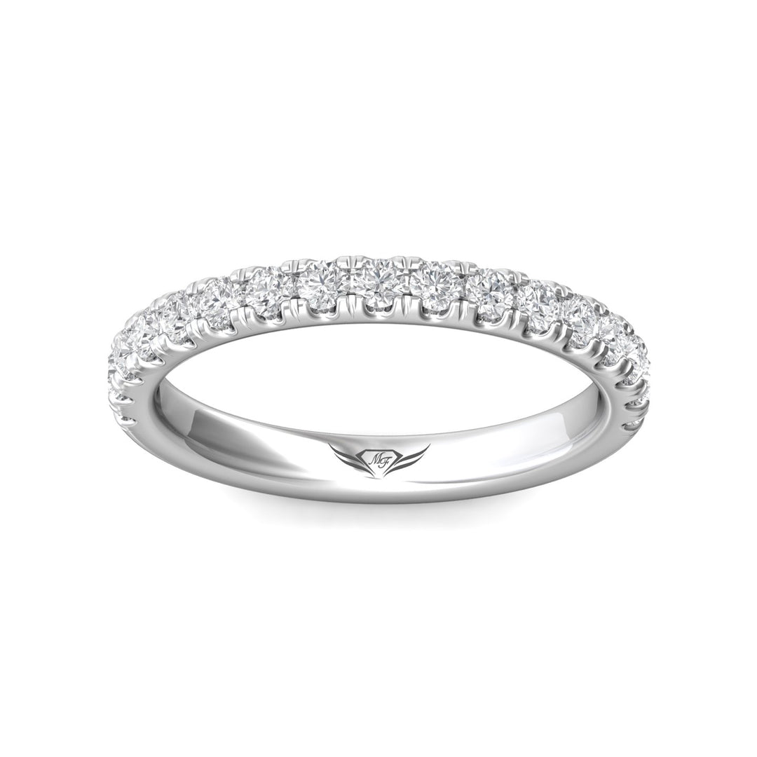 Platinum White Micropave Wedding Band from the Micropave collection - DWBMH7S_PlatW