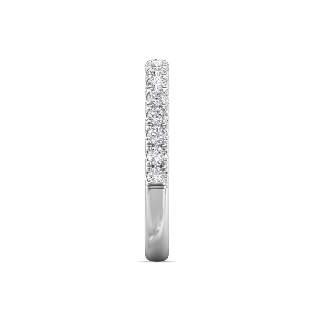 18K Gold White Micropave Wedding Band from the Micropave collection - DWBMH7S_18KW