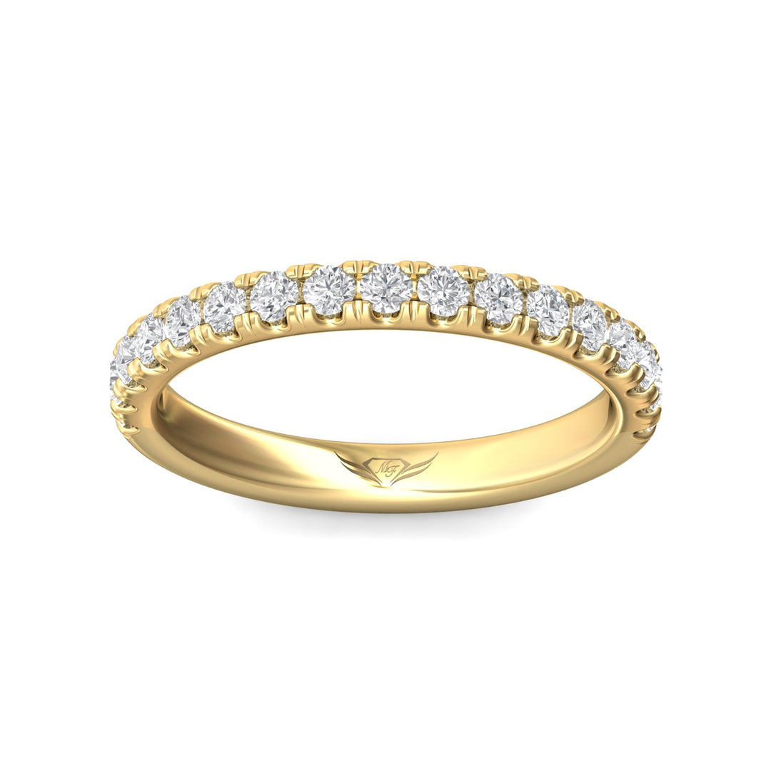 18K Gold Yellow Micropave Wedding Band from the Micropave collection - DWBMH7S_18KY