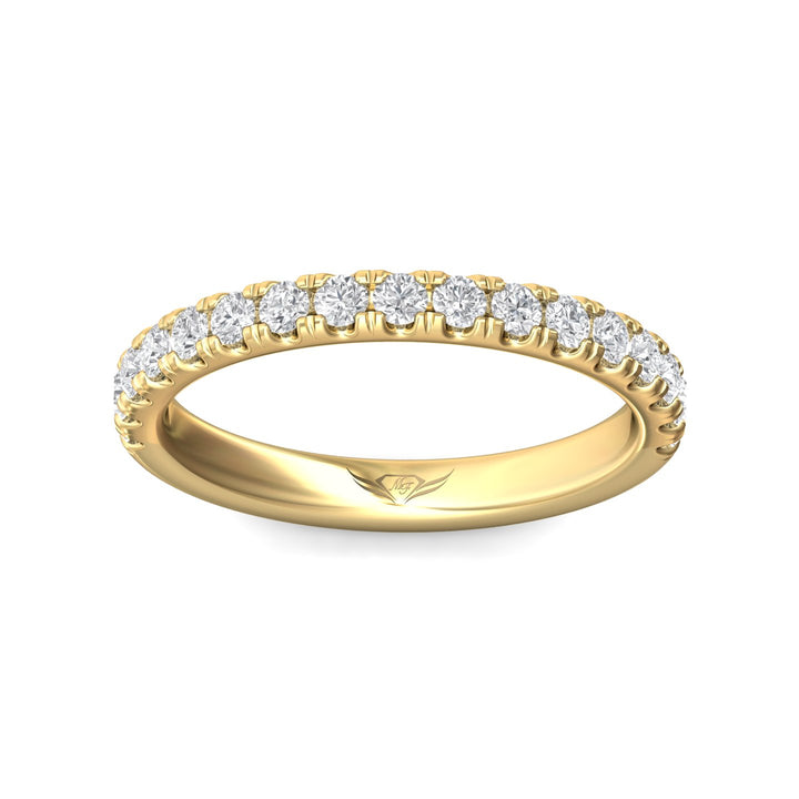 14K Gold Yellow Micropave Wedding Band from the Micropave collection - DWBMH7S_14KY