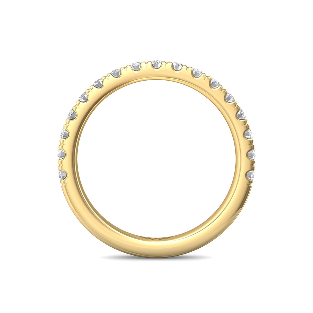 14K Gold Yellow Micropave Wedding Band from the Micropave collection - DWBMH7S_14KY