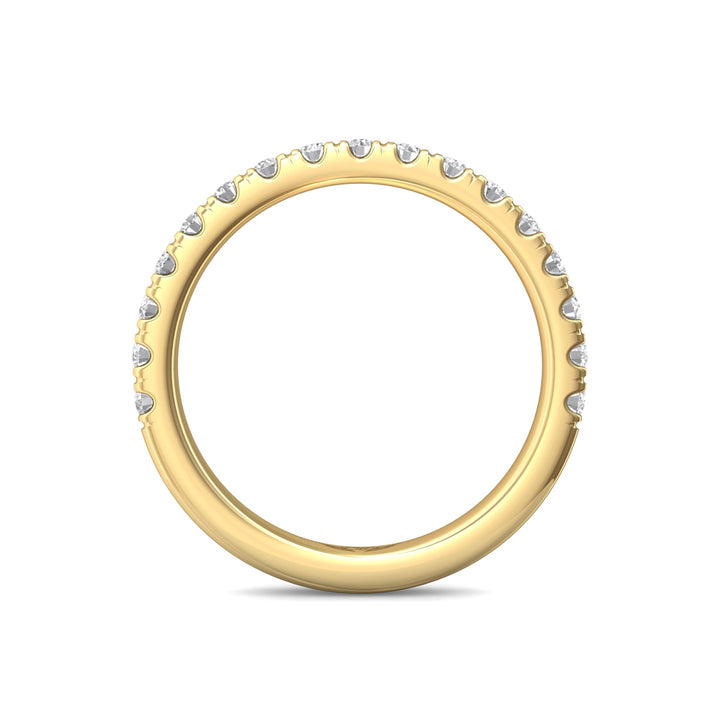 14K Gold Yellow Micropave Wedding Band from the Micropave collection - DWBMH7S_14KY