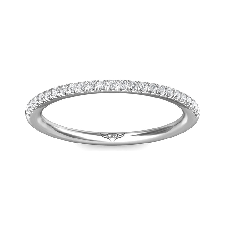 Platinum White Micropave Wedding Band from the Micropave collection - DWBMH7XS_PlatW